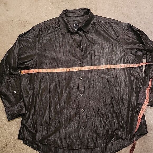 NWT GAP metallic big shirt sz L - Picture 6 of 13